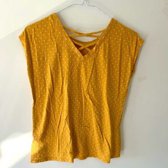Mustard Polka Dots T-Shirt - Picture 2 of 3